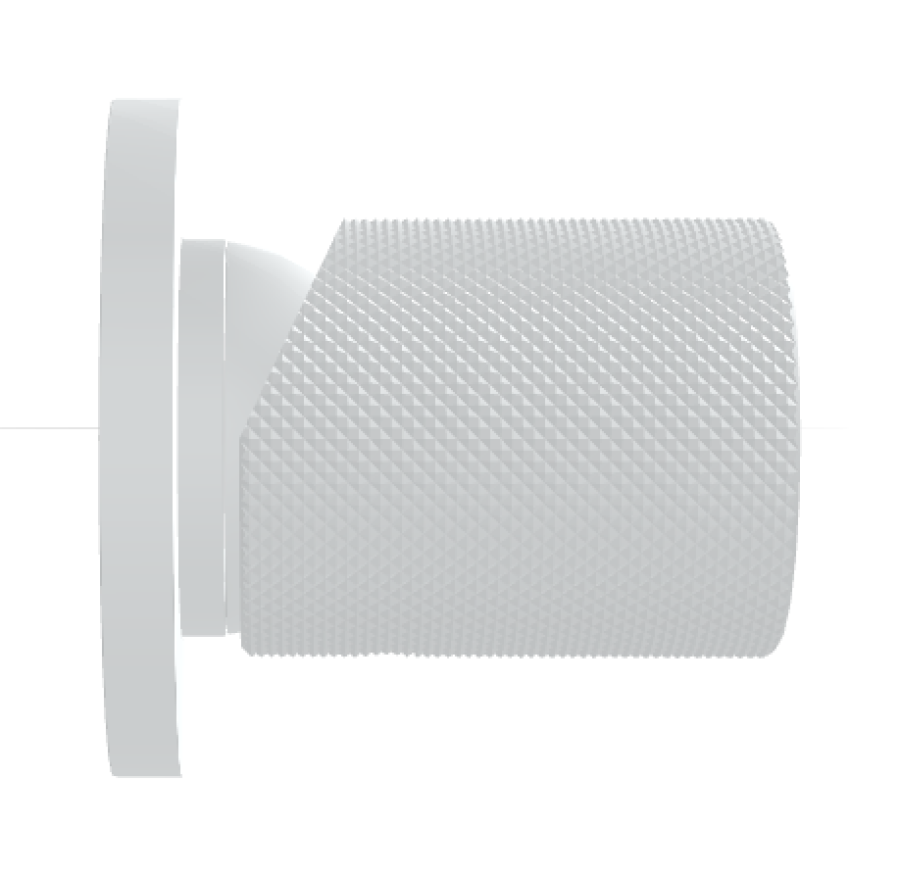 Смеситель для душа Carlo Frattini Spillo Tech, ручка G Collection, Ø70 мм, внешняя часть, цвет белый матовый - изображение 2