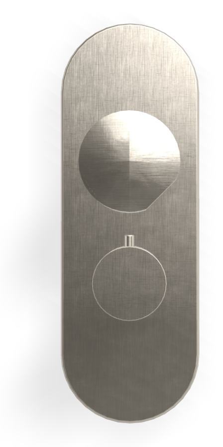 Термостат Carlo Frattini SO, без ручки, с переключателем на 2/3 потребителя, Н-290 мм, внешняя часть, цвет никель брашированный - изображение 1