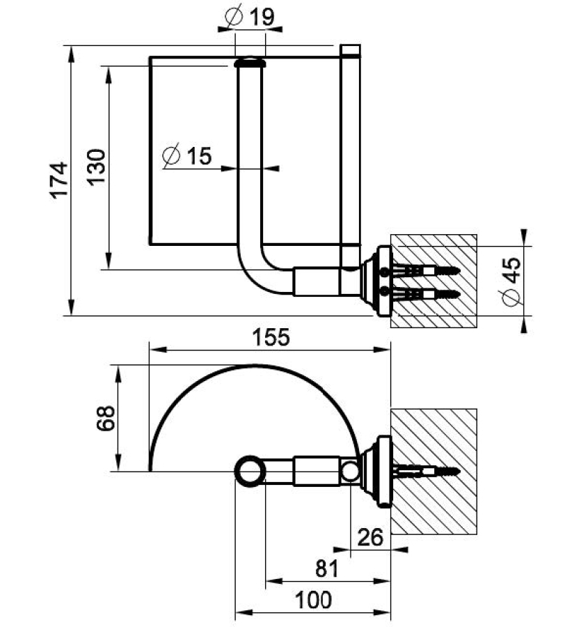 Бумагодержатель Gessi Venti20, с крышкой, цвет Brass PVD - изображение 3