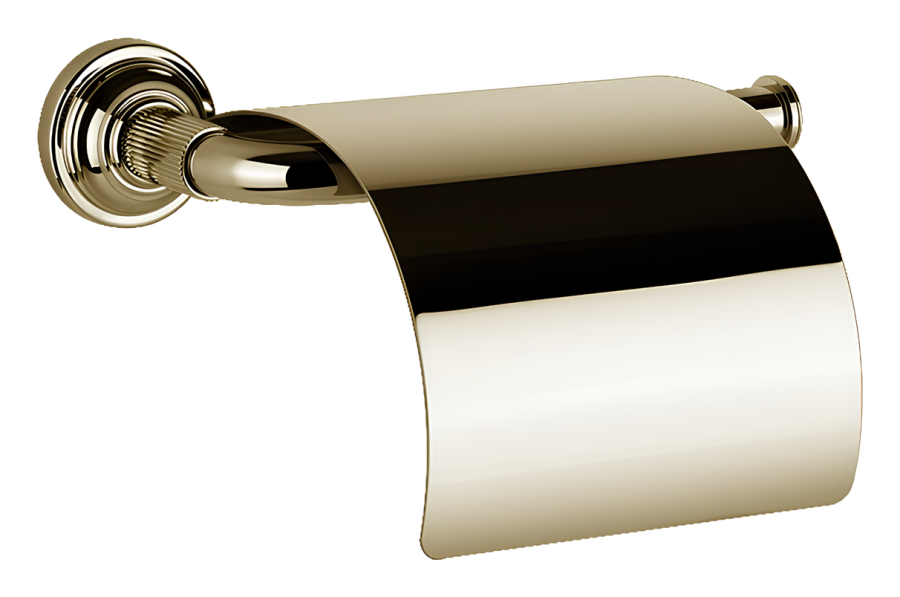 Бумагодержатель Gessi Venti20, с крышкой, цвет Brass PVD