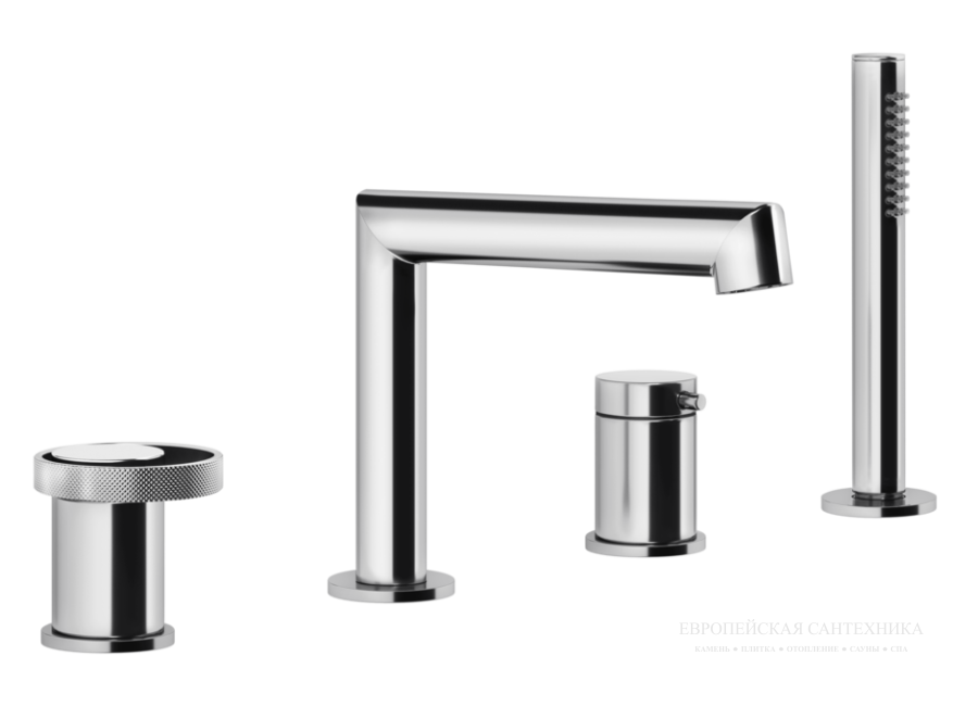 Cмеситель для ванны Gessi Anello, с изливом и ручным душем, цвет Chrome - изображение 2