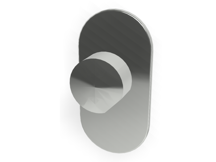 На изображении товар Смеситель для душа Carlo Frattini SO, настенный, без ручек, Н-200 мм, внешняя часть, цвет хром от официального представителя в Москве