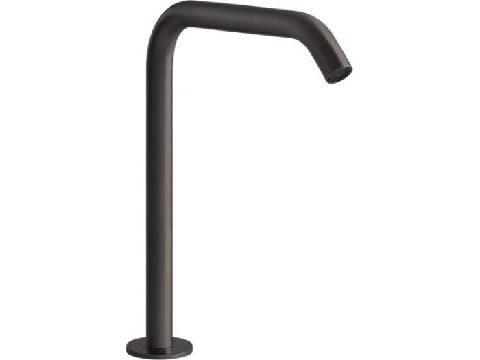 На изображении товар Излив для раковины Gessi316, высокий,  H 273 мм, цвет Black Metal Brushed PVD от официального представителя в Москве