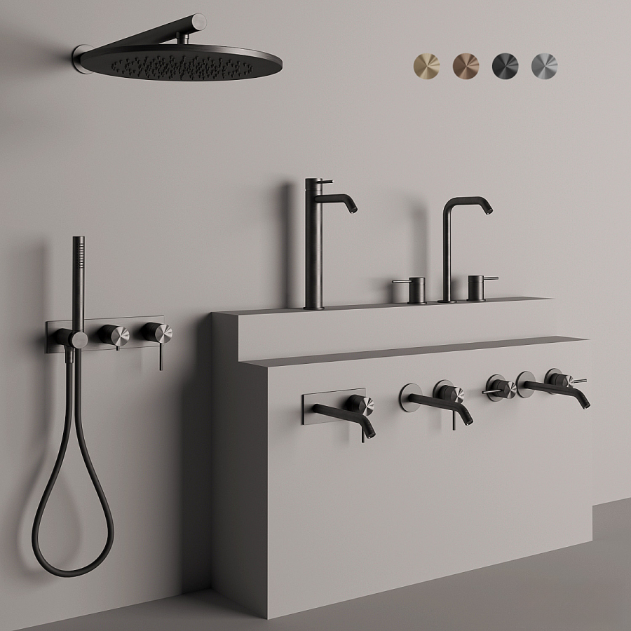 Излив для раковины Gessi316, высокий,  H 273 мм, цвет Black Metal Brushed PVD - изображение 3