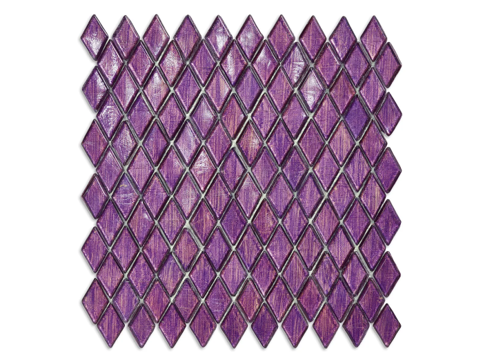 На изображении товар Sicis Стеклянная мозаика Diamond ITEM T45 Rodolite chips size 23х40 mm sheet size 251x253 mm от официального представителя в Москве
