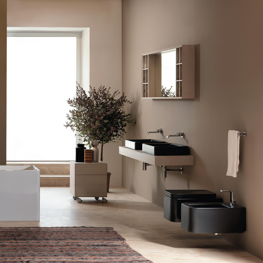 Сиденье для унитаза Flaminia Nile, 480х350 мм, быстросъёмное, с механизмом плавного закрывания soft-closing, цвет Carbone - изображение 3