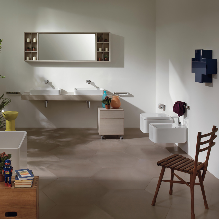 Сиденье для унитаза Flaminia Nile, 480х350 мм, быстросъёмное, с механизмом плавного закрывания soft-closing, цвет Carbone - изображение 9