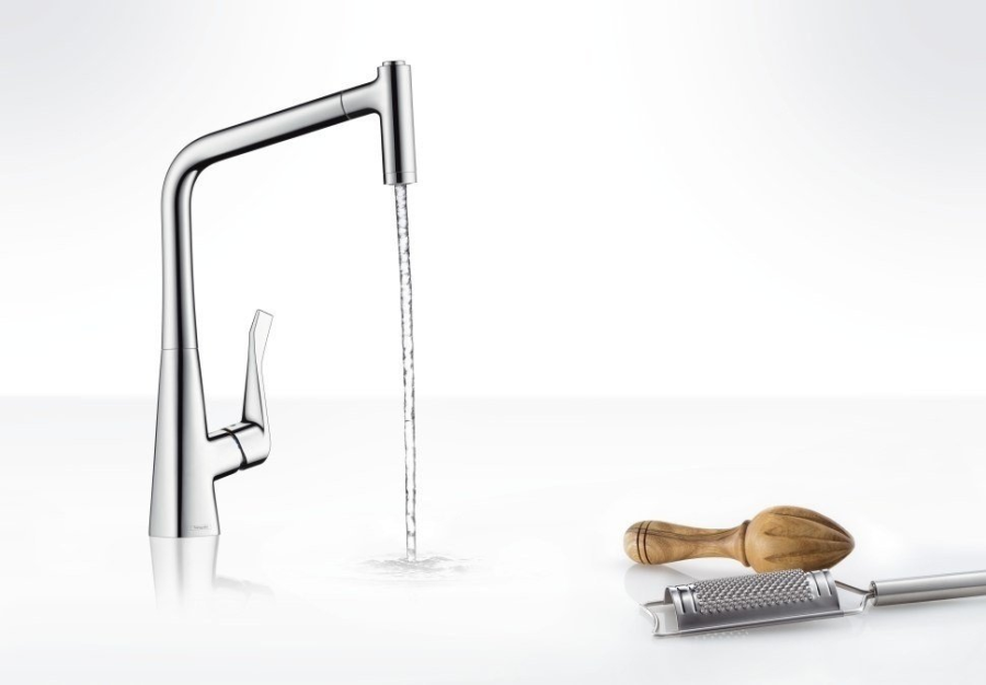 Смеситель для кухни Hansgrohe Metris 2jet, с выдвижным душем, цвет хром - изображение 1