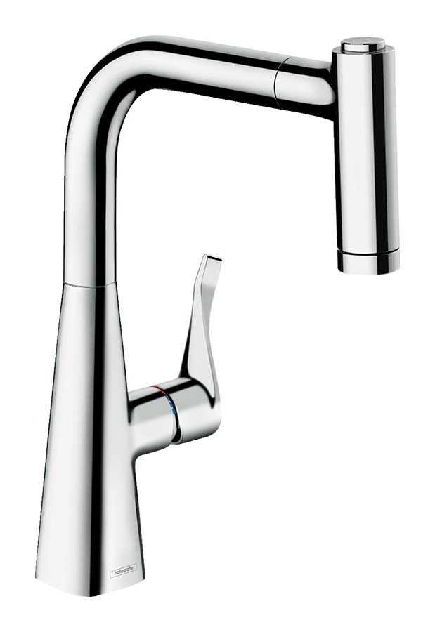 Смеситель для кухни Hansgrohe Metris 2jet, с выдвижным душем, цвет хром