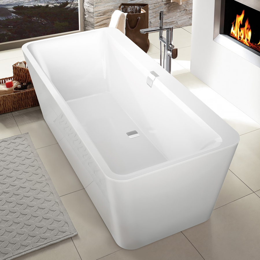 Слив-перелив Villeroy&Boch для ванны 200х300 мм, белый/хром - изображение 4