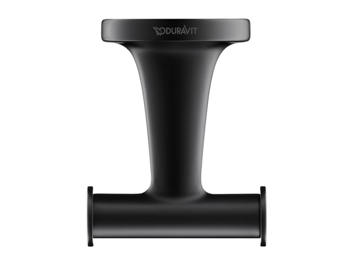 На изображении товар Крючок Duravit Starck T  двойной 60х76 мм, чёрный от официального представителя в Москве