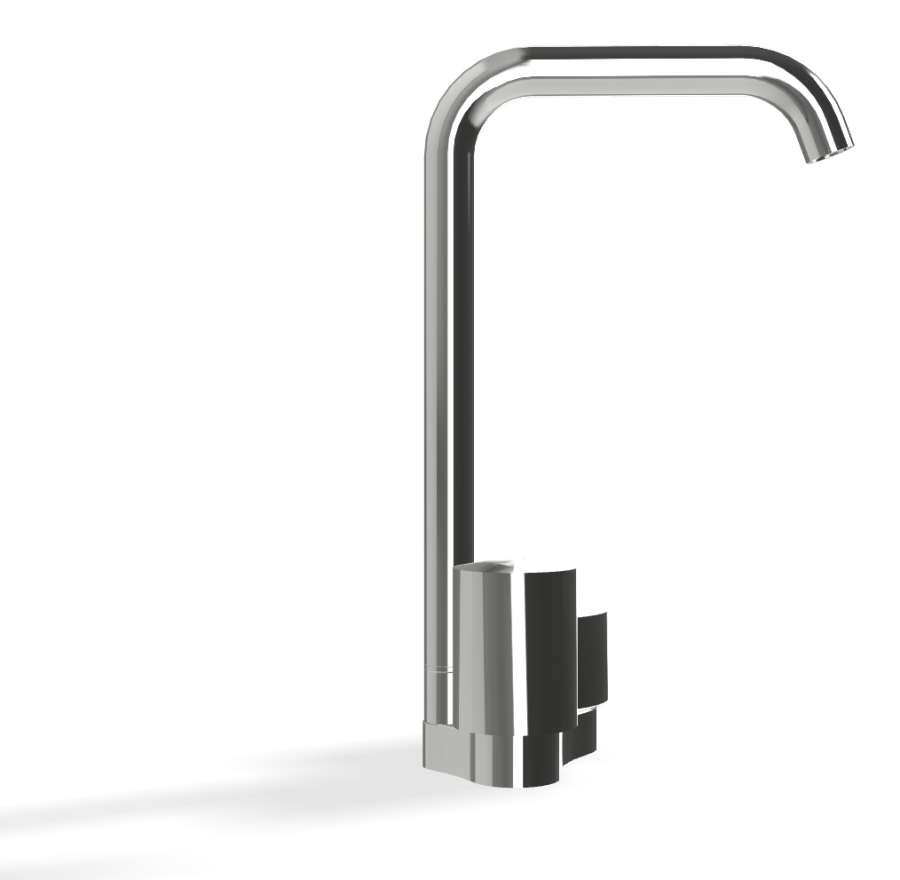 Смеситель для раковины Carlo Frattini SO, без ручек, c донным клапаном Click-Clack, вращающимся изливом Ø18 мм, 2 гибкими шлангами, L-153 мм, цвет хром - изображение 2