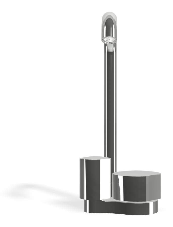 Смеситель для раковины Carlo Frattini SO, без ручек, c донным клапаном Click-Clack, вращающимся изливом Ø18 мм, 2 гибкими шлангами, L-153 мм, цвет хром - изображение 1