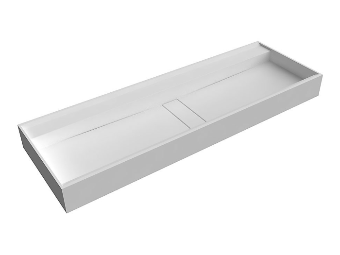 На изображении товар Запчасть для раковины Antonio Lupi Canale, плоская накладка для настенной раковины, цвет белый. от официального представителя в Москве