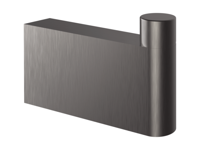 На изображении товар Крючок Gessi Origini, настенный, h46х75 мм, цвет Black Metal Brushed PVD от официального представителя в Москве