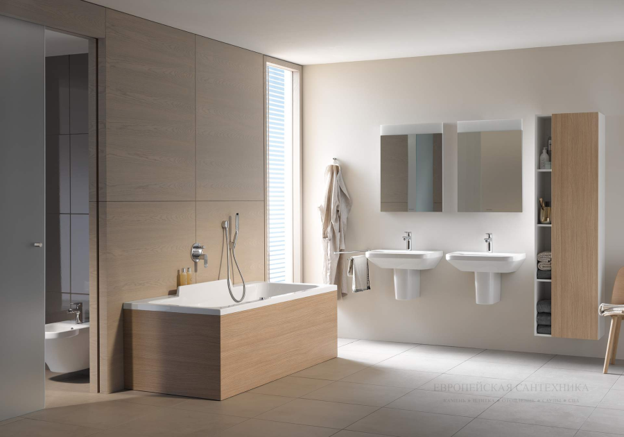 Раковина Duravit DuraStyle подвесная, 600х440 мм, 1 отверстие для смесителя, цвет белый - изображение 2