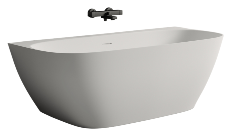 Ванна Salini Sofia Wall  1700х800х580 мм, пристенная, донный клапан "Up&Down", сифон, интегрированный слив-перелив, опорная рама, S-Stone, цвет белый матовый