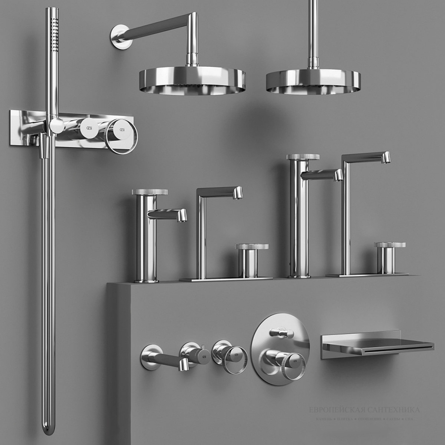 Смеситель для раковины Gessi Anello, настенный, короткий излив, встраиваемый, цвет Chrome - изображение 4