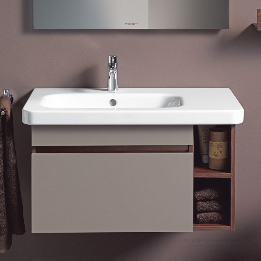 Раковина Duravit DuraStyle для мебели, 800х480 мм, чаша слева, с переливом, 1 отверстие под смеситель, цвет белый с покрытием WonderGliss - изображение 5