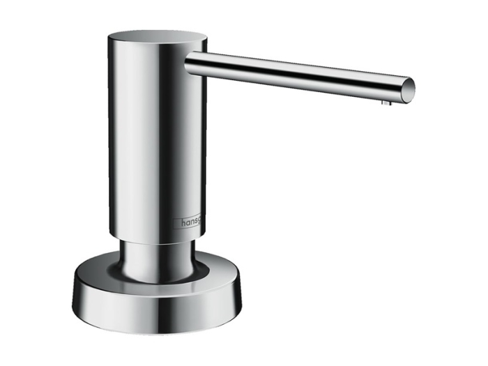 На изображении товар Диспенсер A51, Hansgrohe, для жидкого мыла, цвет хром от официального представителя в Москве