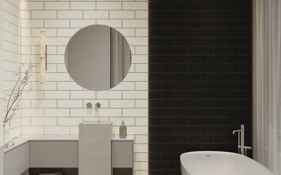 Iris ceramica Керамическая плитка Aura Jet glossy 10x30 - изображение 1