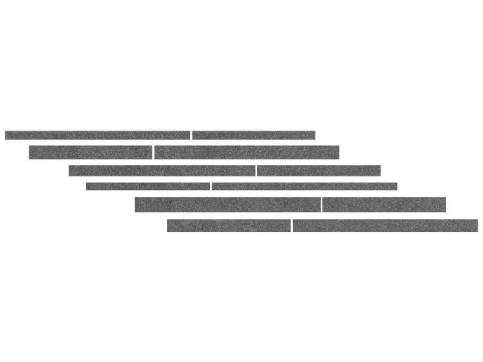 На изображении товар Living Ceramics Керамогранит Allure Anthracite Soft textured Mureto 3D Mosaic 15x60 от официального представителя в Москве
