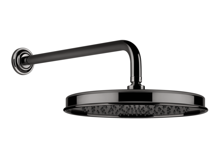 На изображении товар Верхний душ Gessi Venti20, настенный, Ø300 мм, цвет Black Metal PVD от официального представителя в Москве