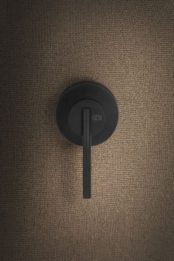 Cмеситель Gessi Ingranaggio, настенный, встраиваемый, внешняя часть, цвет Black Metal Brushed PVD - изображение 2