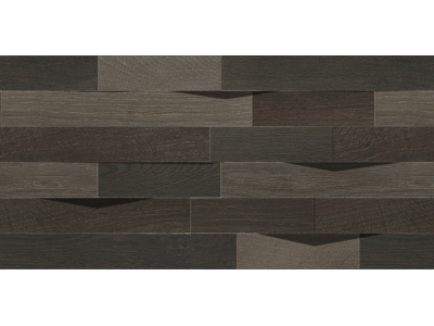 Kronos ceramiche Керамогранит Les Bois Batonnet Dark 3D ret 29x59