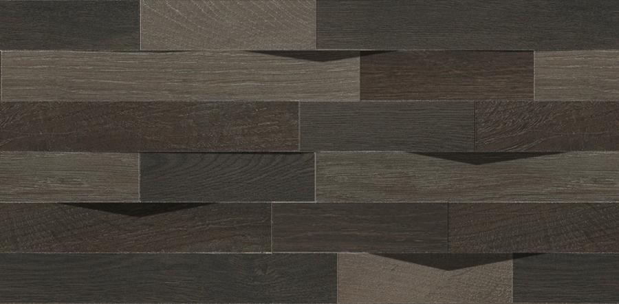 Kronos ceramiche Керамогранит Les Bois Batonnet Dark 3D ret 29x59