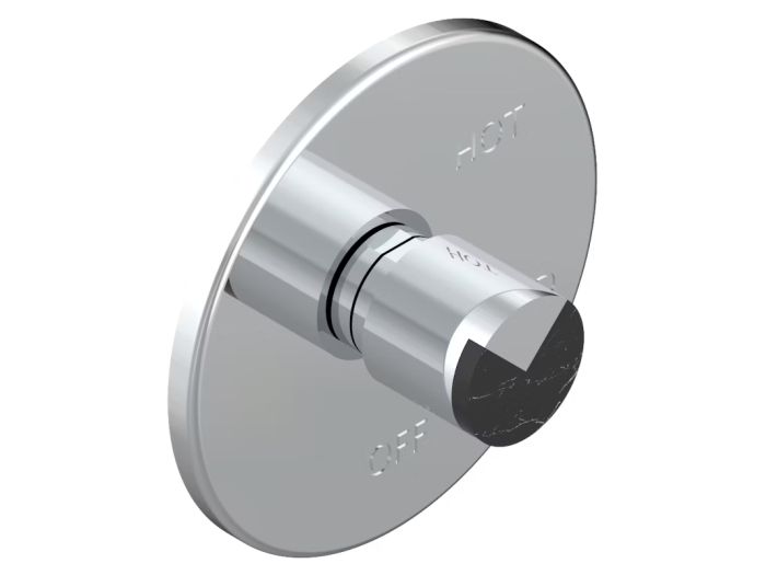 На изображении товар Термостатический смеситель THG Le 9 Nero Marquina, цвет хром от официального представителя в Москве