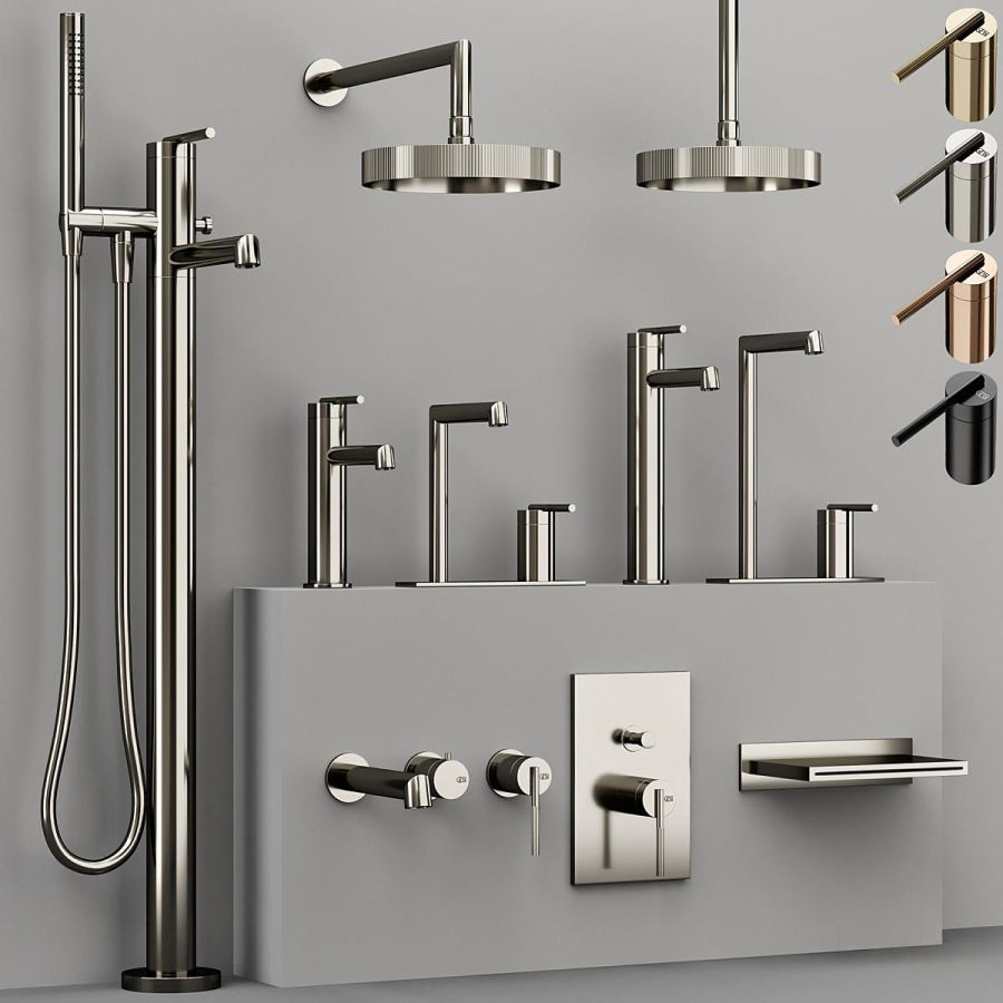 Cмеситель Gessi Ingranaggio, настенный, встраиваемый, внешняя часть, цвет Finox Brushed Nickel - изображение 4