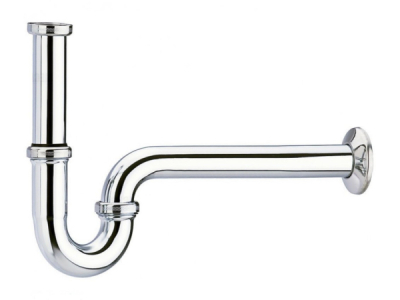 На изображении товар Сифон Hansgrohe, U-образный, трубчатый, для раковины и биде, цвет хром от официального представителя в Москве