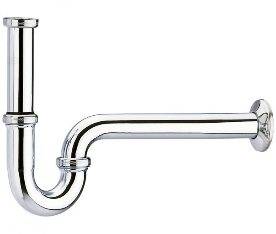 Сифон Hansgrohe, U-образный, трубчатый, для раковины и биде, цвет хром