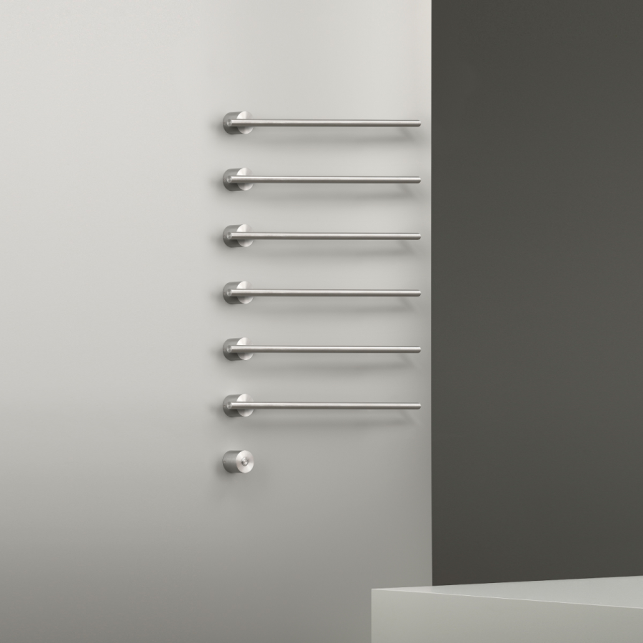 Полотенцесушитель CEA Design Equilibrio, электрический, 6хL-580 мм, кнопка вкл., цвет полированная нержавеющая сталь - изображение 2