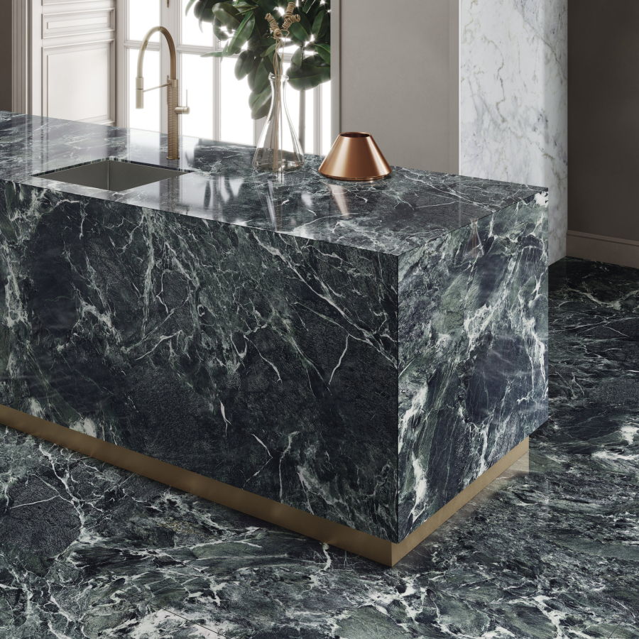 FMG Maxfine Керамогранит Marmi Aosta green marble prelucidato 150x75 - изображение 2