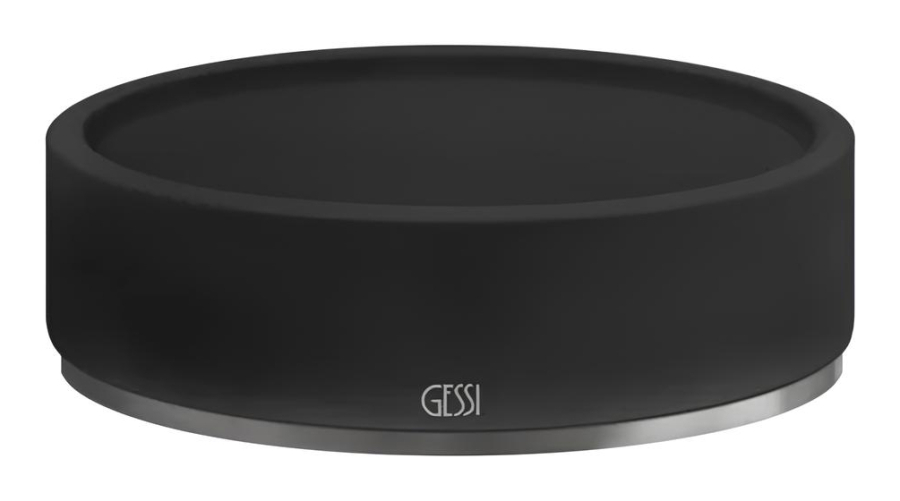 Мыльница Gessi316, настольная, цвет Black/Steel Brushed
