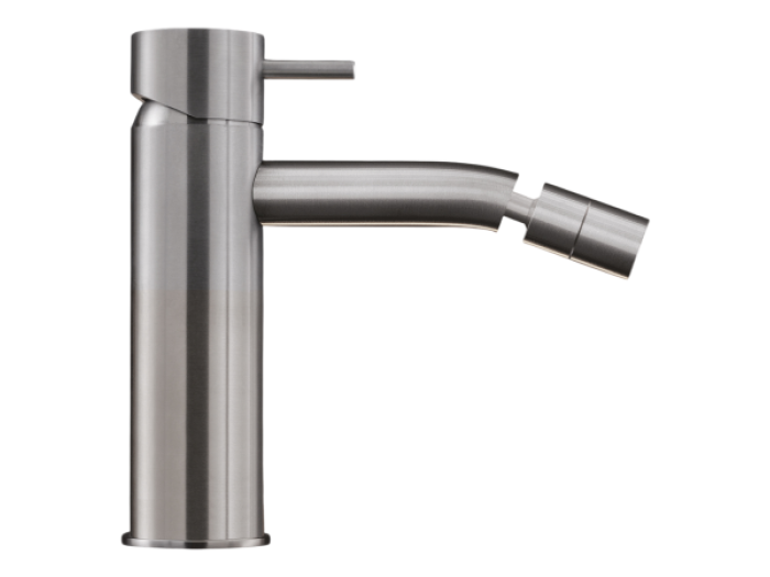 На изображении товар Смеситель для биде CeaDesign Milo360, однорычажный, регулируемый излив H. 155 мм, сталь, цвет Black Diamond сатинированный от официального представителя в Москве