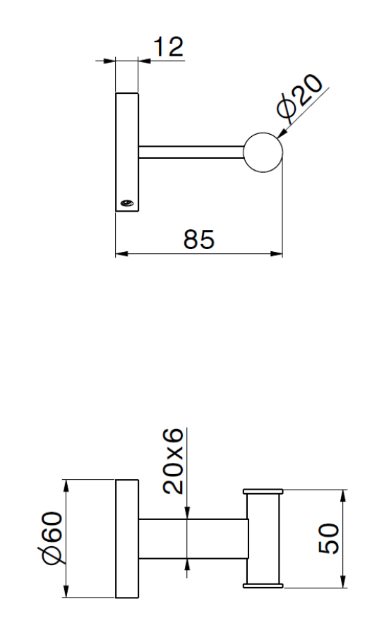 Крючок Newform X-steel 316, настенный, цвет Stainless Steel - изображение 1