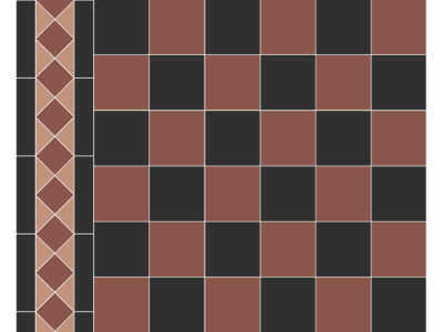 На изображении товар Micro. Керамогранит Victorian Norwich 10X10 on mesh straight 40,2X40,2 от официального представителя в Москве