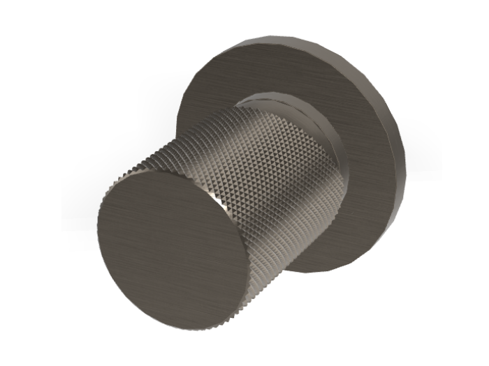 На изображении товар Смеситель для душа Carlo Frattini Spillo Tech, ручка G Collection, Ø70 мм, внешняя часть, цвет брашированный чёрный хром от официального представителя в Москве