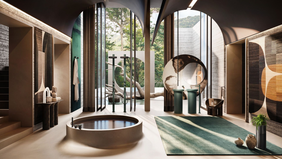 Полотенцедержатель Gessi Origini, настенный, L450 мм, цвет Copper Brushed PVD - изображение 1