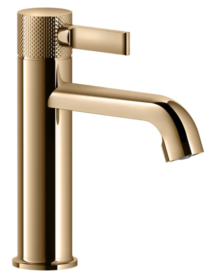 Cмеситель для раковины Gessi Inciso, без донного клапана, цвет Warm Bronze PVD