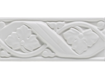 CERAMICHE GRAZIA Бордюр BOISERIE GEMME 8X20 BIANCO MATT.