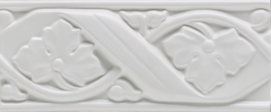 CERAMICHE GRAZIA Бордюр BOISERIE GEMME 8X20 BIANCO MATT.