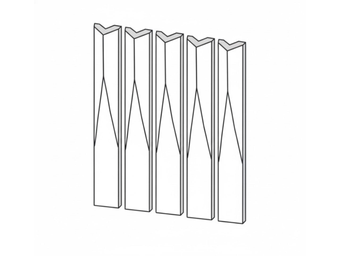 На изображении товар Etruria Керамическая плитка TOWER 3.8X30 Raccordo Piano/Prisma Graphite Matt Montato Su Rete 20X30 от официального представителя в Москве