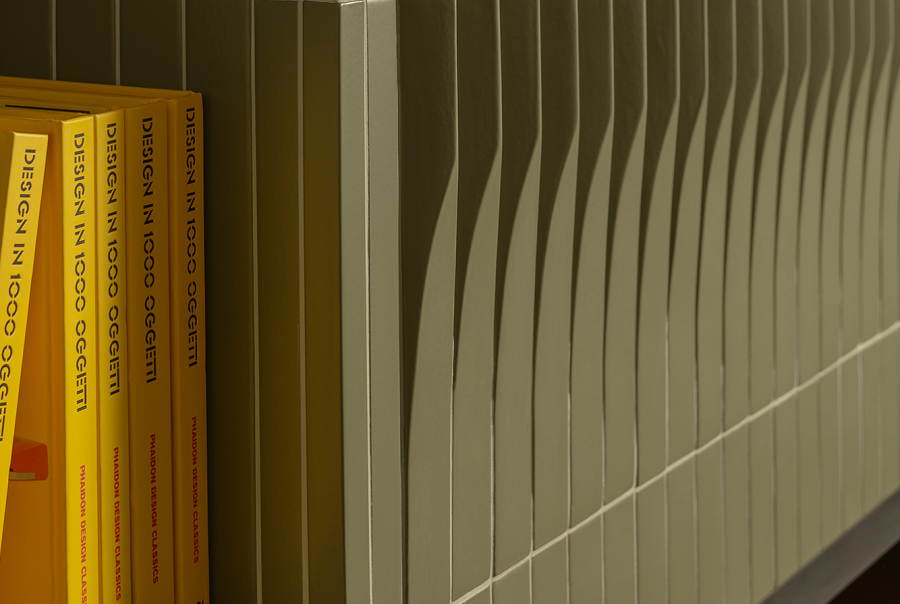 Etruria Керамическая плитка TOWER 3.8X30 Raccordo Piano/Prisma Graphite Matt Montato Su Rete 20X30 - изображение 3