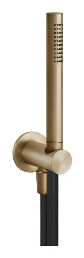 Ручной душ Gessi316, с шланговым подсоединением и держателем, цвет Warm Bronze Brushed PVD