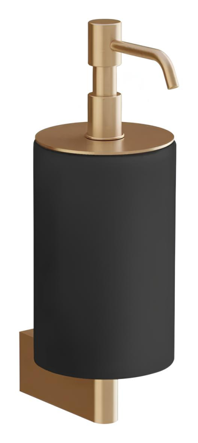 Дозатор для жидкого мыла Gessi Origini, настенный, ⌀75хh231 мм, цвет Black/Warm Bronze Br. PVD
