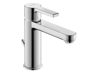 На изображении товар Смеситель для раковины Duravit B.2 однорычажный М, h-165 мм, с донным клапаном, цвет хром от официального представителя в Москве